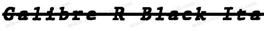 Calibre-R Black Ital字体转换